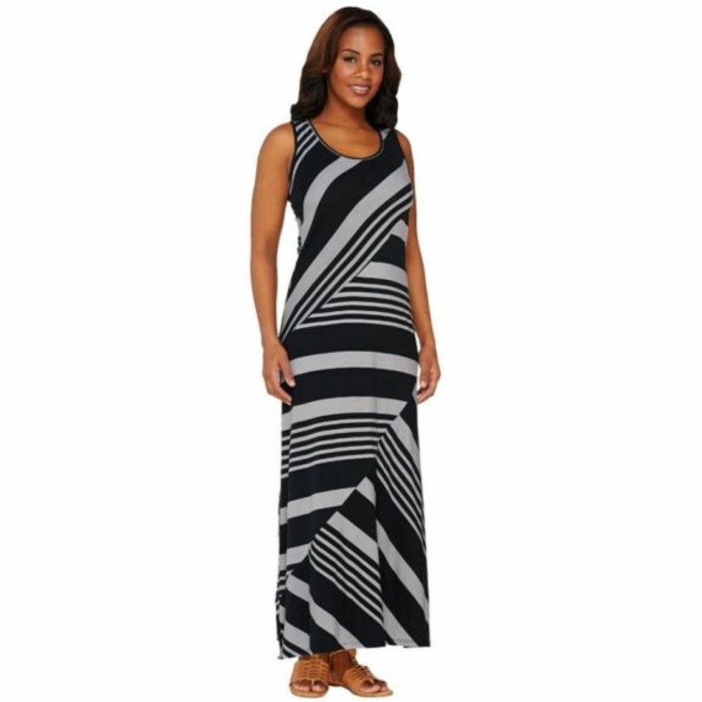Lisa Rinna Collection Regular Stripe Printed Knit
